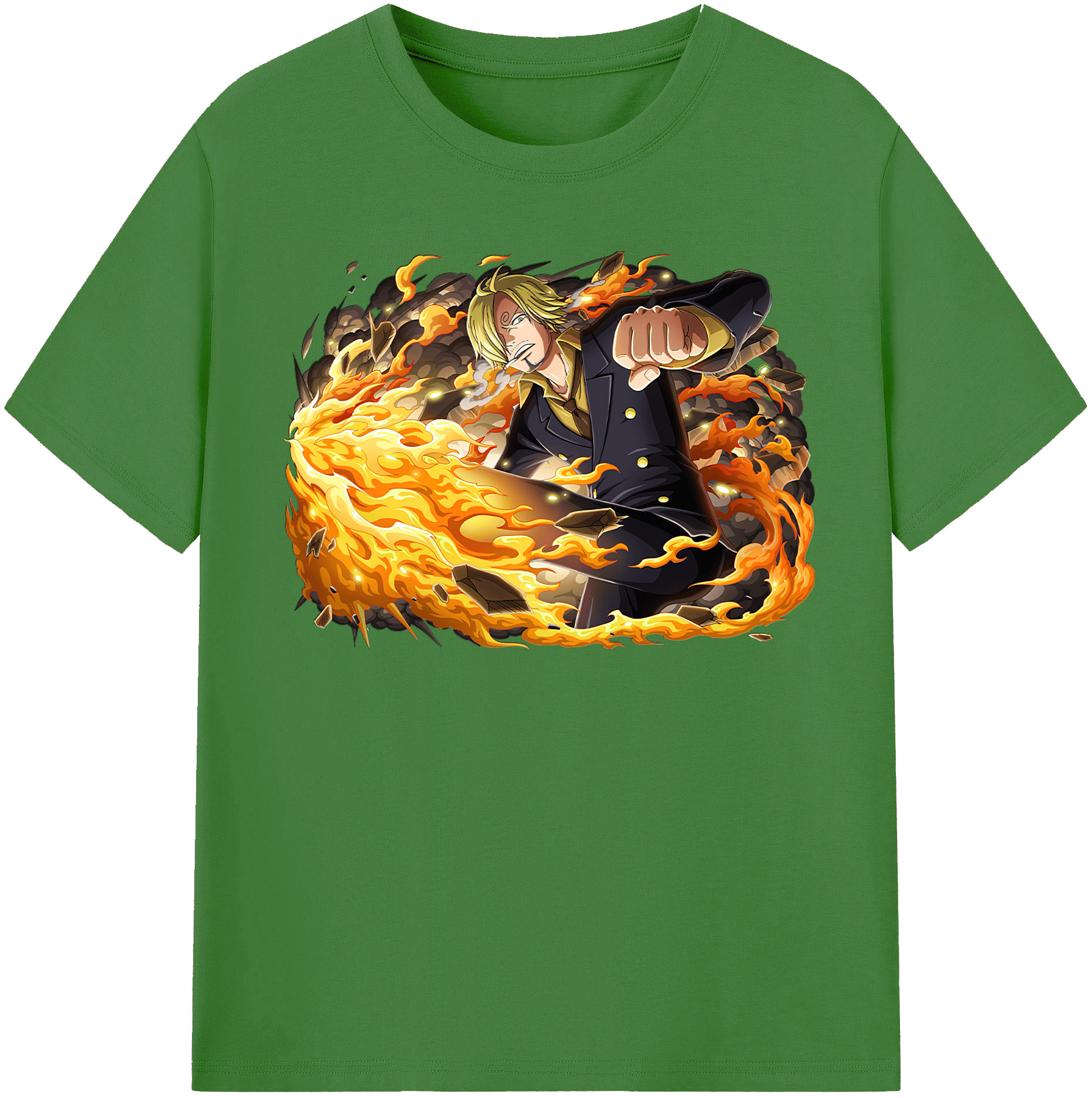 （画像用） ワンピース サンジ ONE PIECE Sanji レディースカジュアルプリントTシャツ（綿100％）